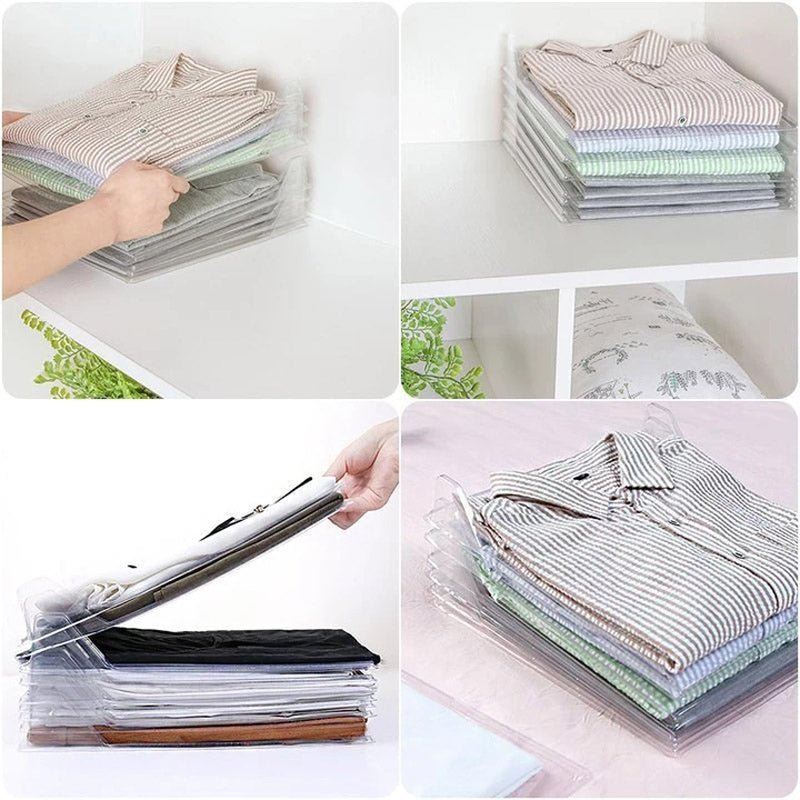 10 Layer Clothes Storage Board Fold Clothing Organizer T-shirt Document Closet Drawer Divider Organizer - Storage & Organizers -  Trend Goods