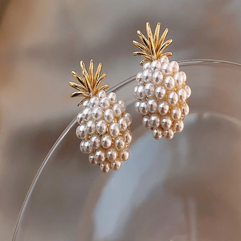 Pineapple Pearl Earrings - Earrings -  Trend Goods