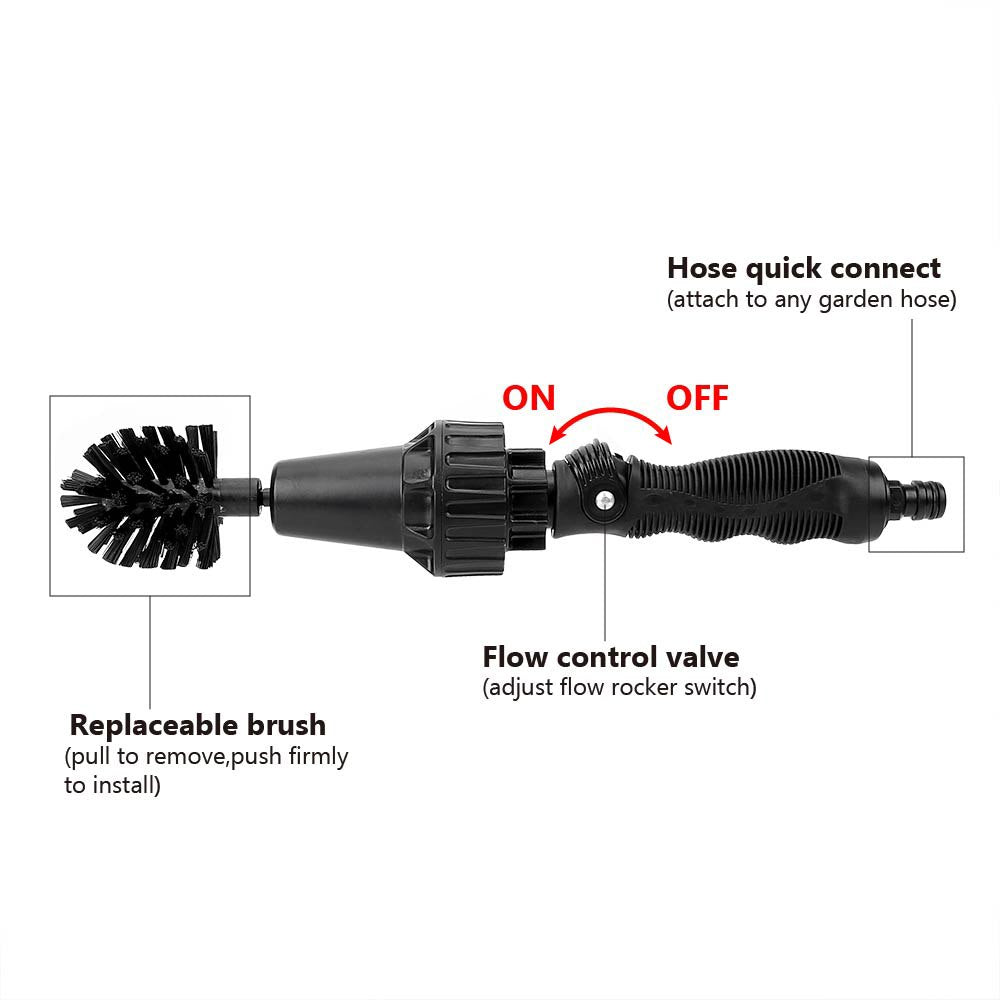 Water-driven Rotary Cleaning Water Spray Brush - Auto Cleaning -  Trend Goods