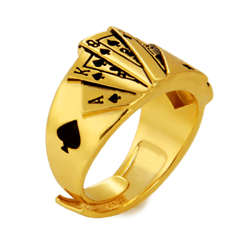 Copper plated 24k sand gold ring - Rings -  Trend Goods