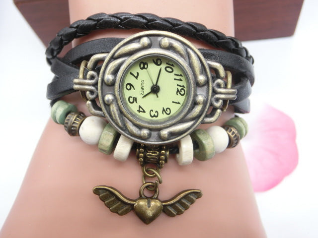 Vintage casual flying heart pendant bracelet belt watch - Watches -  Trend Goods