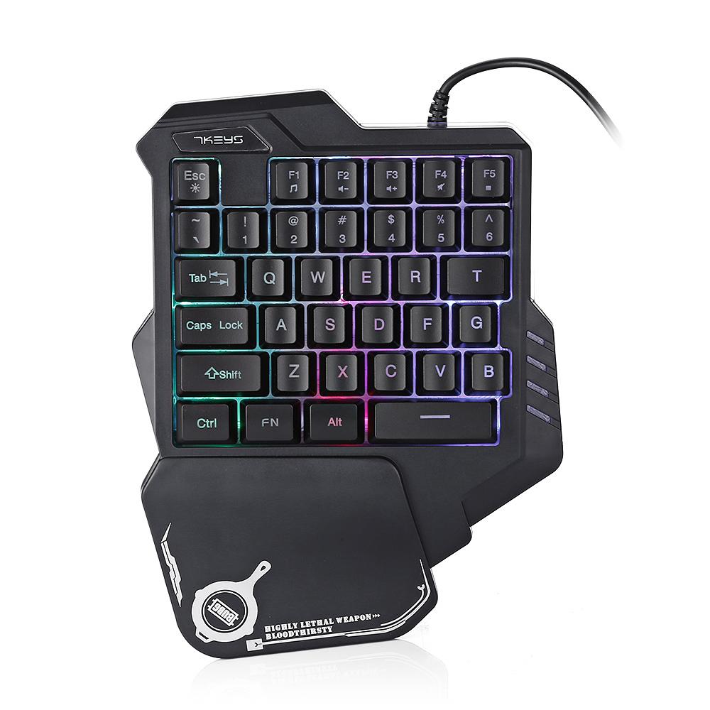 Portable One-Handed Mechanical Gaming Keyboard RGB Backlit - Gaming Gear -  Trend Goods