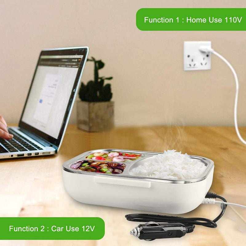 Three-grid Electric Heating Lunch Box Food Heater For Vehicle or Office - Lunch Boxes -  Trend Goods