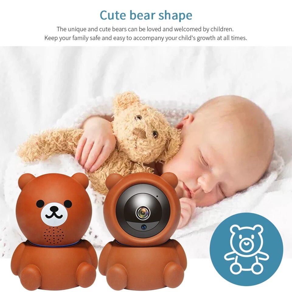 Bear Camera1080P Wifi IP Camera Auto Tracking IR Night Vision Home Security Camera - Wireless Cameras -  Trend Goods