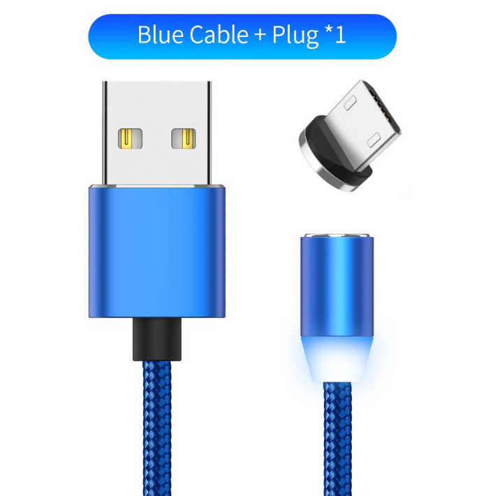 Magnetic LED charging cable 1m - Phone Cables -  Trend Goods