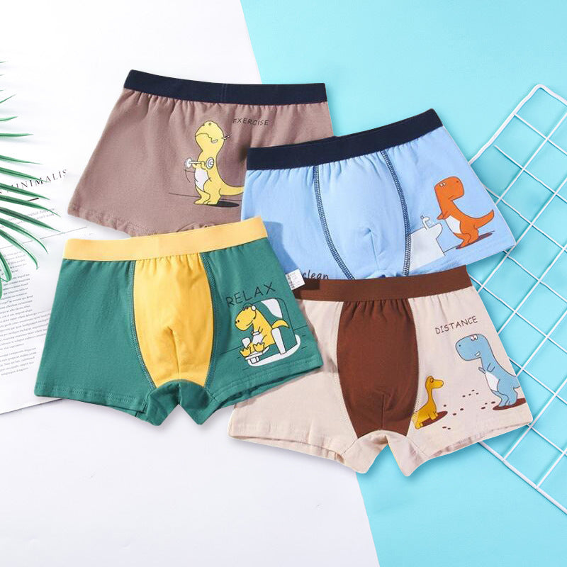 Boys' Flat Corner Fine Shuttle Cotton Underwear - Boxers -  Trend Goods