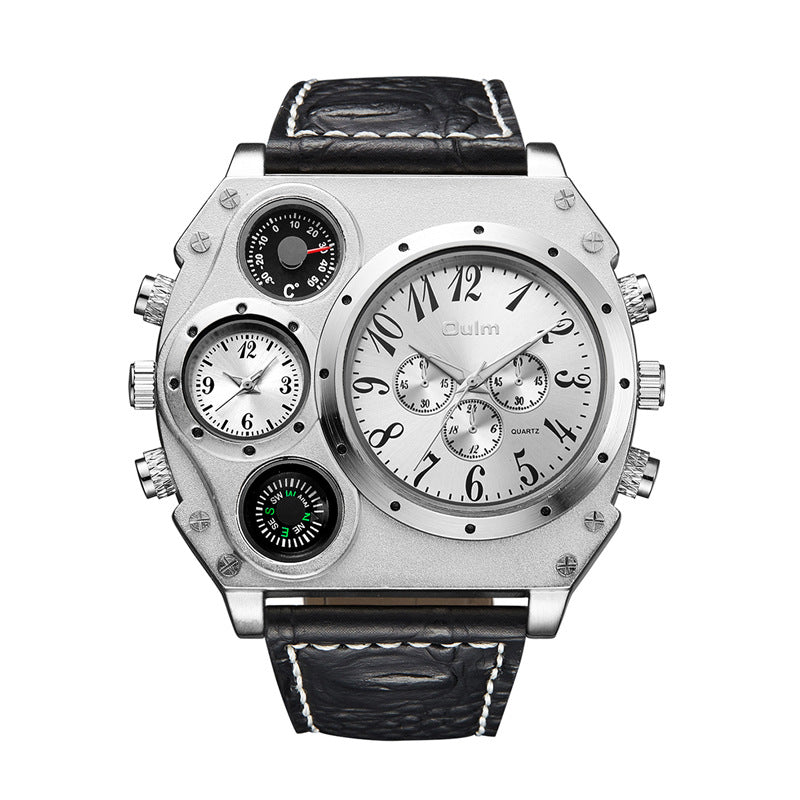 Dual time zone quartz watch for men - Watches -  Trend Goods