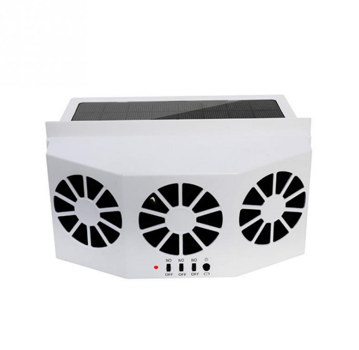 Car Portable Solar Energy Cooling Vent 3 Fans - Fans -  Trend Goods