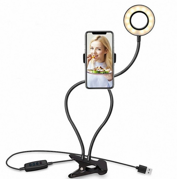 LED Selfie Ring Light for Live Adjustable Makeup Light-8cm Stand - Selfie Lights -  Trend Goods