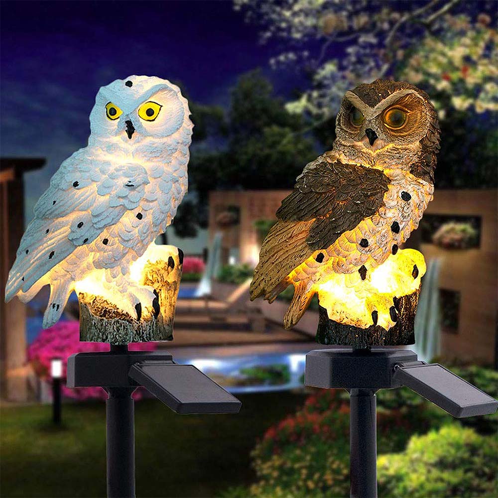 Owl LED Lamp Outdoor Solar Garden Light - Lighting -  Trend Goods