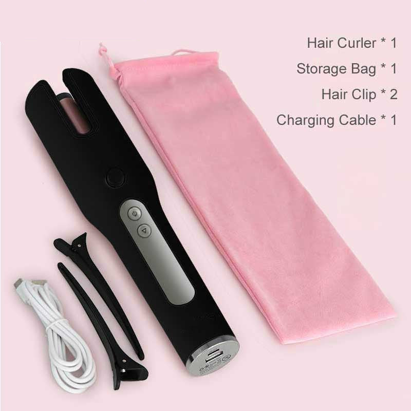 Wireless Automatic Curler USB  LCD Screen Ceramic Heating Anti-perm Curler - Hair Accessories -  Trend Goods