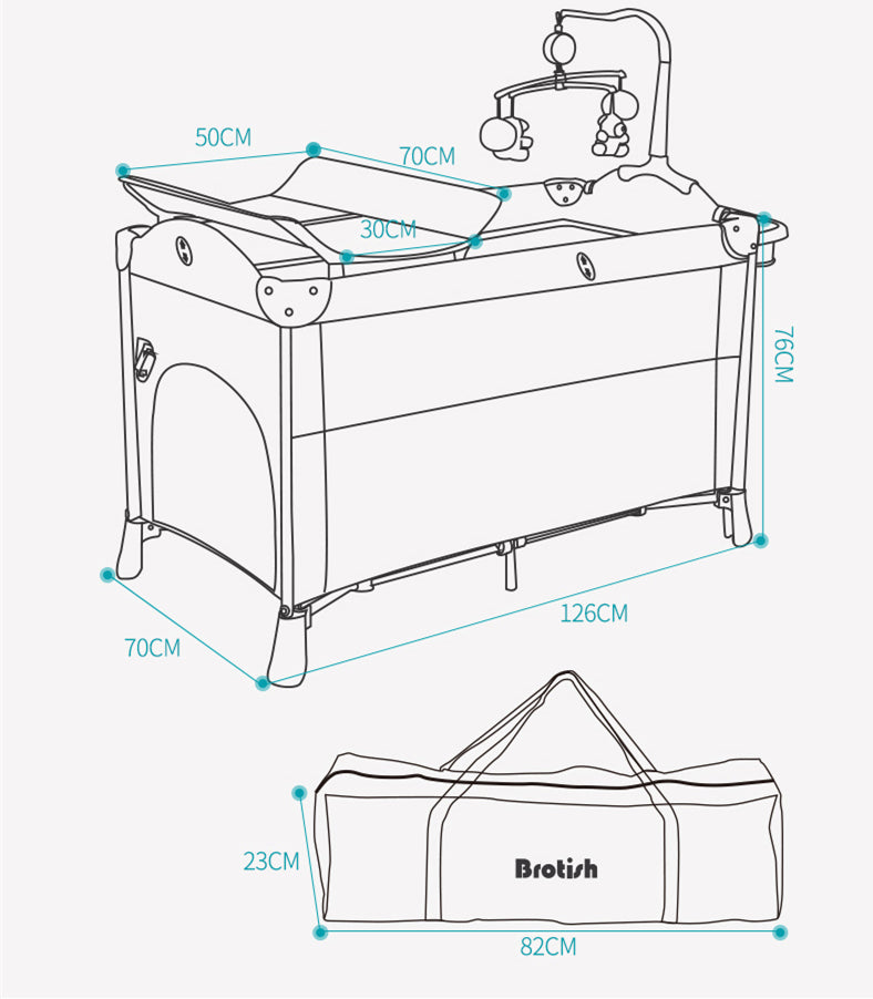 Multifunctional Baby Cot Splicing Large Bed Movable - Baby Cribs -  Trend Goods