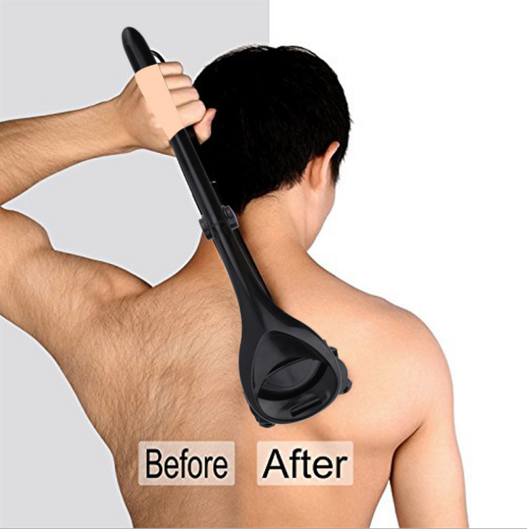 Men Back Shaver 2.0 Back Hair Shaver Two Head Blade Foldable Trimmer - Shavers -  Trend Goods