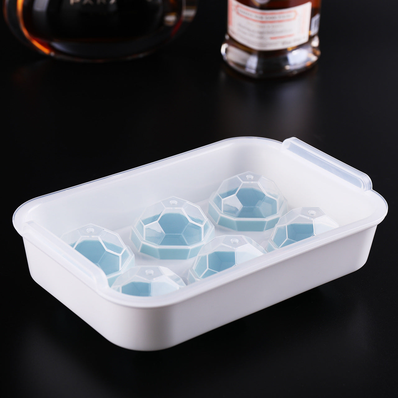 Silicone Ice Ball Tray with Cover Reusable Ice Cubes Maker - Ice Cubes -  Trend Goods