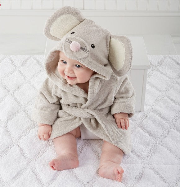 Children's Hooded Animal-shaped Absorbent Bathrobe - Baby Bathing -  Trend Goods