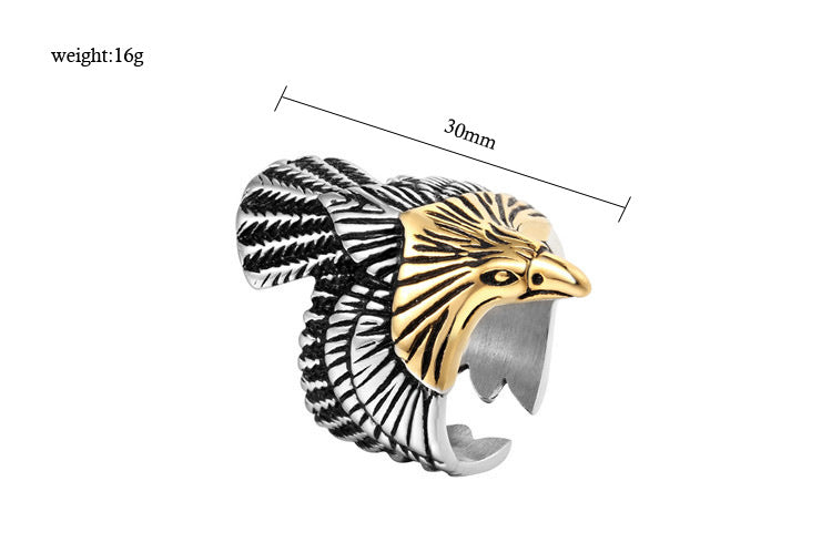 Retro Personality Eagle Titanium Steel Ring - Rings -  Trend Goods