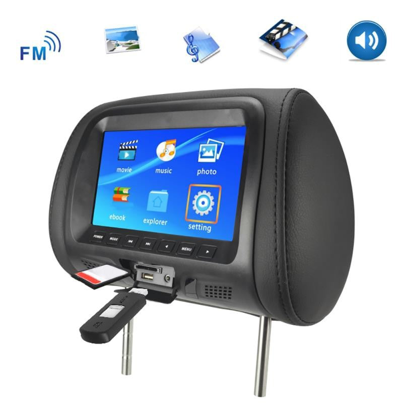 Universal 7 Inch Car Headrest Monitor - Monitors -  Trend Goods
