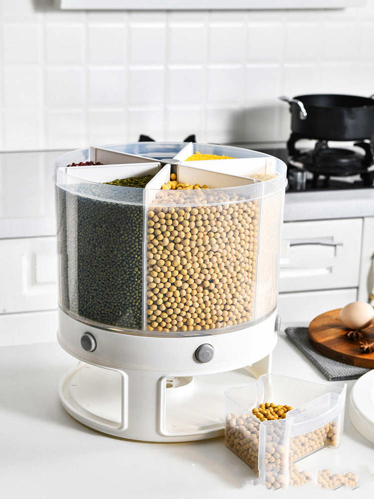 Moisture-Proof And Insect-Proof Grain Storage Tank With Six Compartments - Kitchen Storage -  Trend Goods