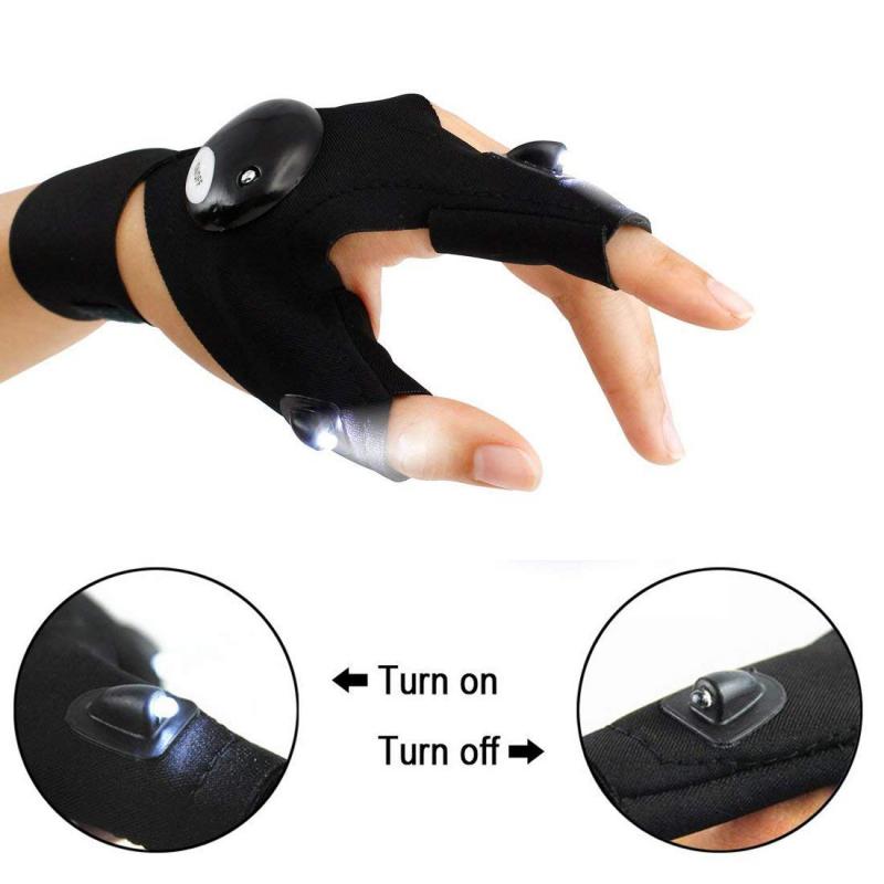 LED Outdoor Flashlight Half Finger Gloves - Gloves -  Trend Goods