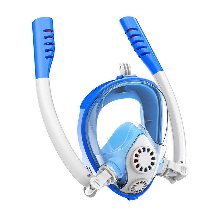 Children Easy Breath Full Face Diving Mask Anti Fog Glass Snorkeling Gear - Diving Mask -  Trend Goods