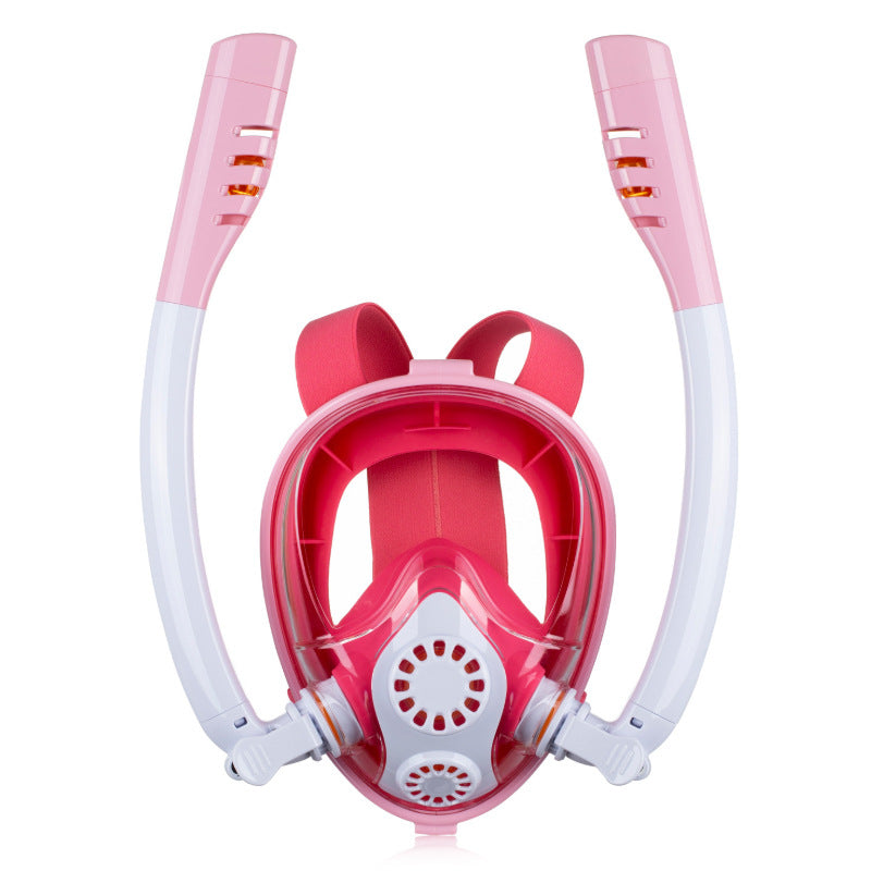 Children Easy Breath Full Face Diving Mask Anti Fog Glass Snorkeling Gear - Diving Mask -  Trend Goods