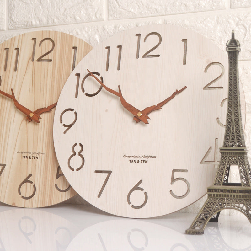Modern Minimalist Creative Wooden Wall Clock - Wall Clocks -  Trend Goods