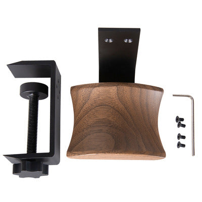 Metal and Wood Under Desk Headphone Rack - Headphone Accessories -  Trend Goods