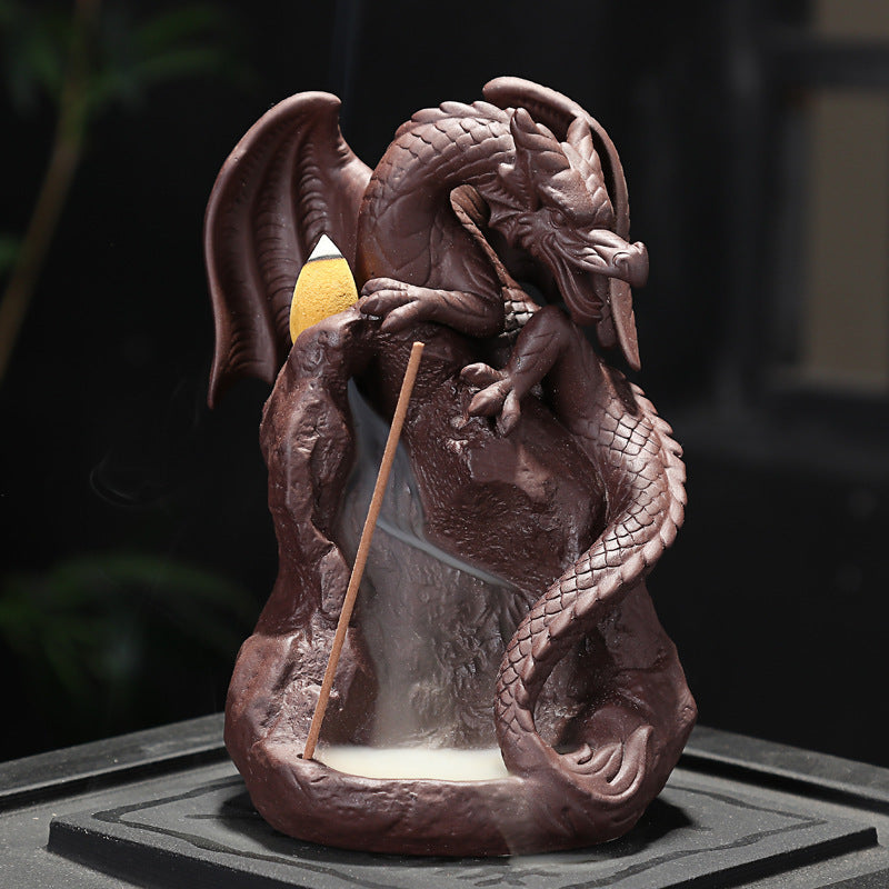 Flying Dragon Ornaments Incense Mountain Flowing Water Incense Burner - Home Decor -  Trend Goods