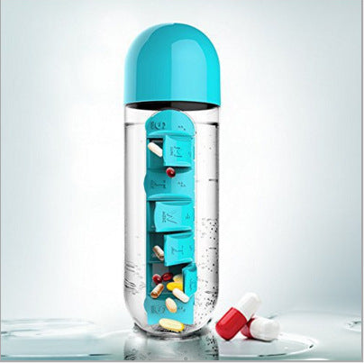 Two-In-One Water Cup 7-Day Pill Box - Water Bottles -  Trend Goods