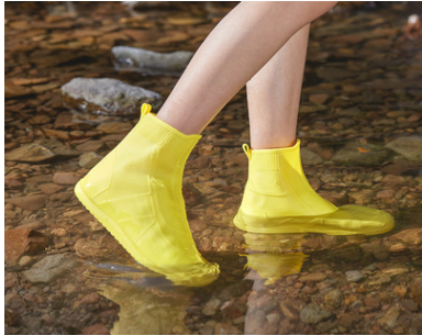 Portable Non-Slip Wear-Resistant Thickened Silicone Rain Shoe Cover - Shoe Covers -  Trend Goods