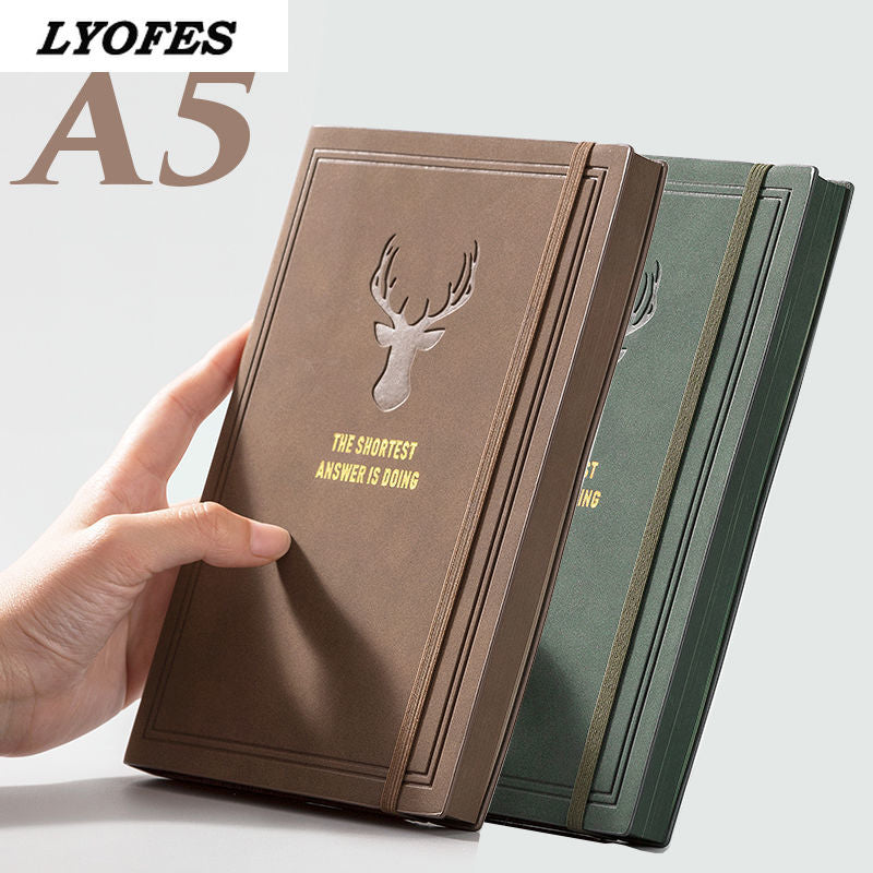 College Student A5 Retro Style Leather Notebook - Notebooks -  Trend Goods