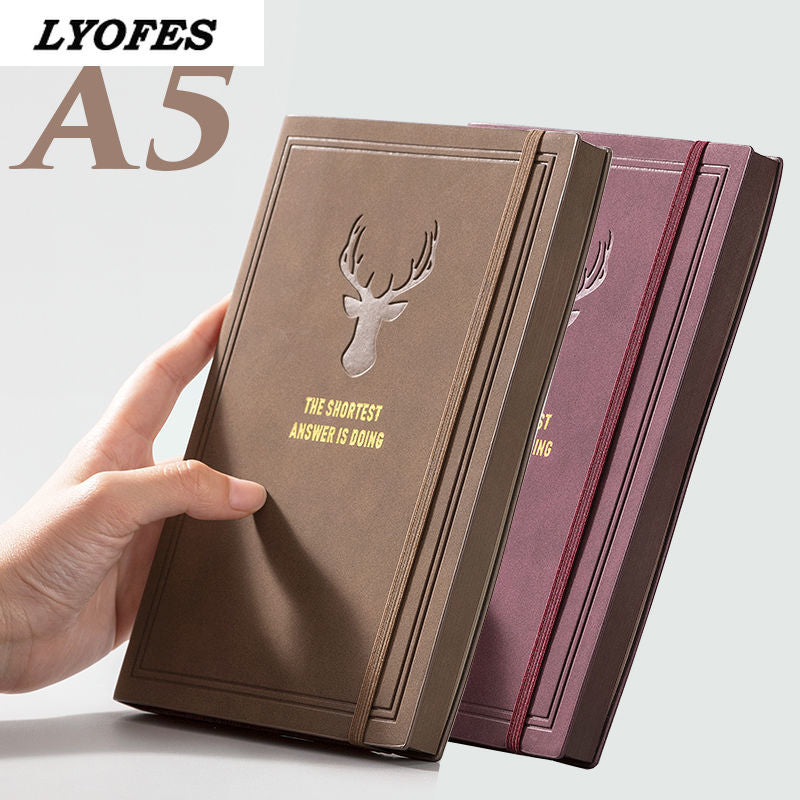 College Student A5 Retro Style Leather Notebook - Notebooks -  Trend Goods