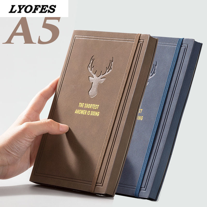 College Student A5 Retro Style Leather Notebook - Notebooks -  Trend Goods