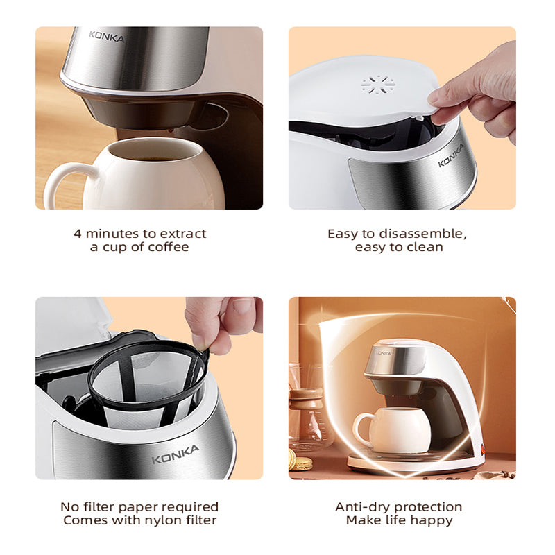 Coffee Machine Fully Automatic Home Office Mini Portable Coffee Maker - Coffee Makers -  Trend Goods