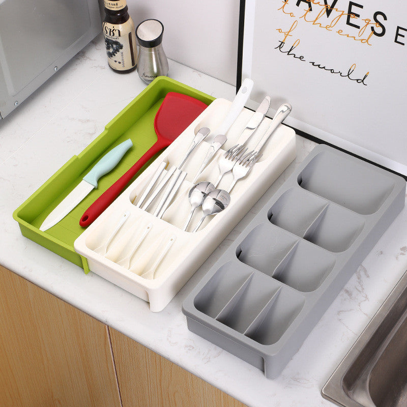 Organizer Retractable Tableware Storage Box Drawer Rack - Storage & Organizers -  Trend Goods