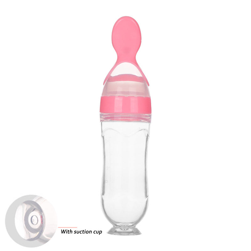Safe Newborn Baby Feeding Bottle Silicone Squeeze Feeding Spoon Baby Training Feeder - Baby Care -  Trend Goods