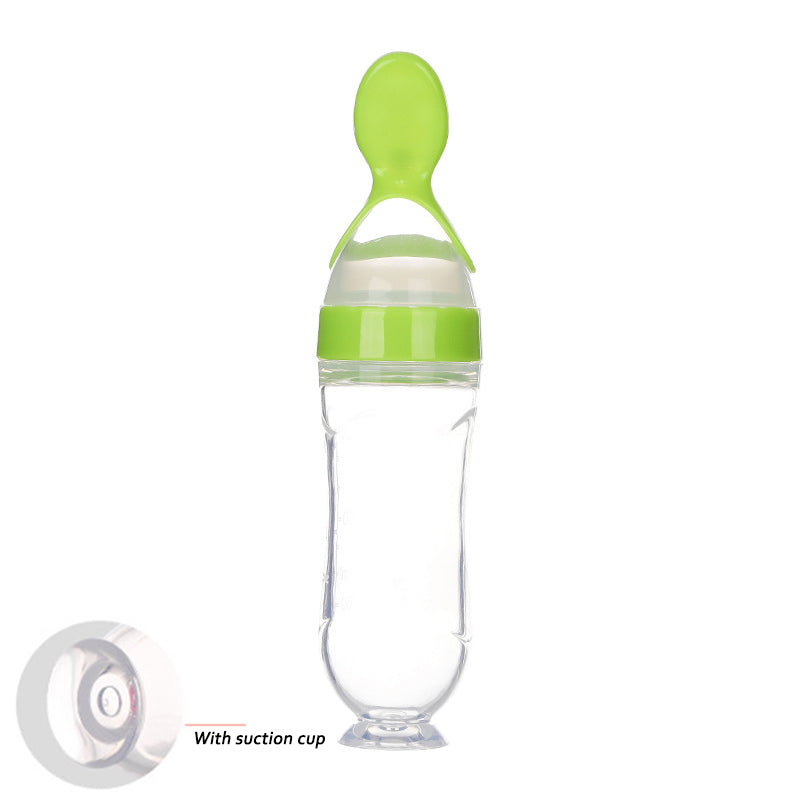 Safe Newborn Baby Feeding Bottle Silicone Squeeze Feeding Spoon Baby Training Feeder - Baby Care -  Trend Goods