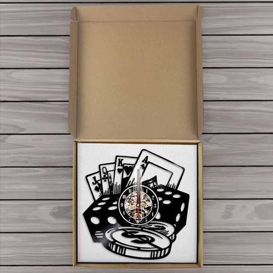 Led Light Poker Theme Creative Retro Nostalgic Wall Clock - Wall Clocks -  Trend Goods