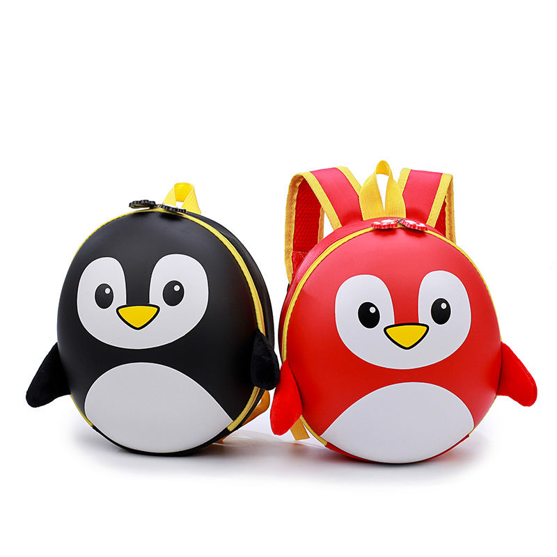 Children Cartoon Penguin Hard Shell Kindergarten Elementary School Bag - School Bags -  Trend Goods