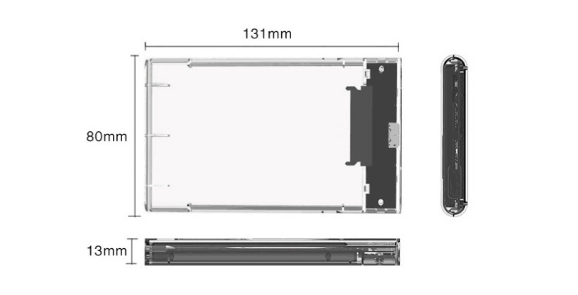 Transparent hard disk box - Hard Drive Docks -  Trend Goods