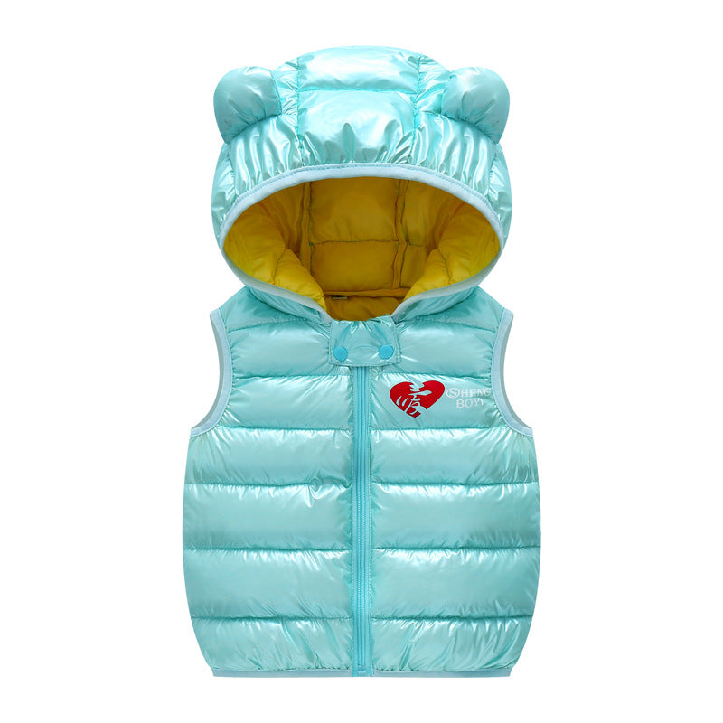 Autumn Kids Outerwear Hooded Sleeveless Warm Vest - Vests -  Trend Goods