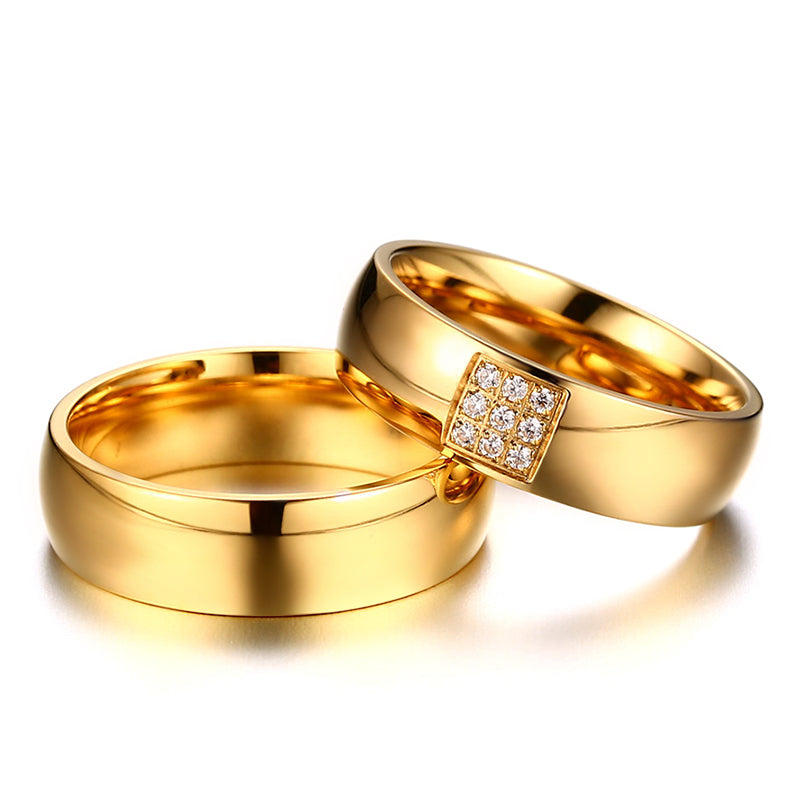 Zircon Couple Ring - Rings -  Trend Goods
