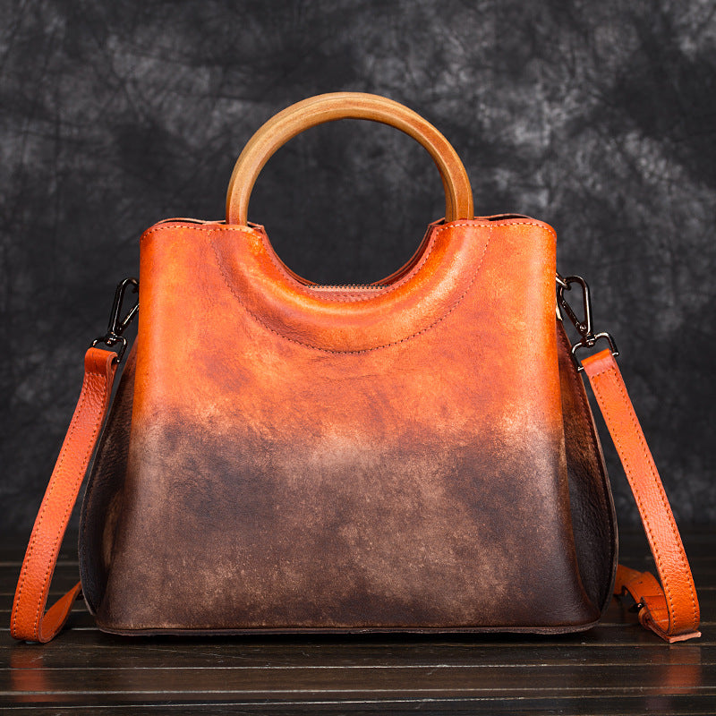 Retro Craft Hand-painted Suede Leather Handbags - Handbags -  Trend Goods