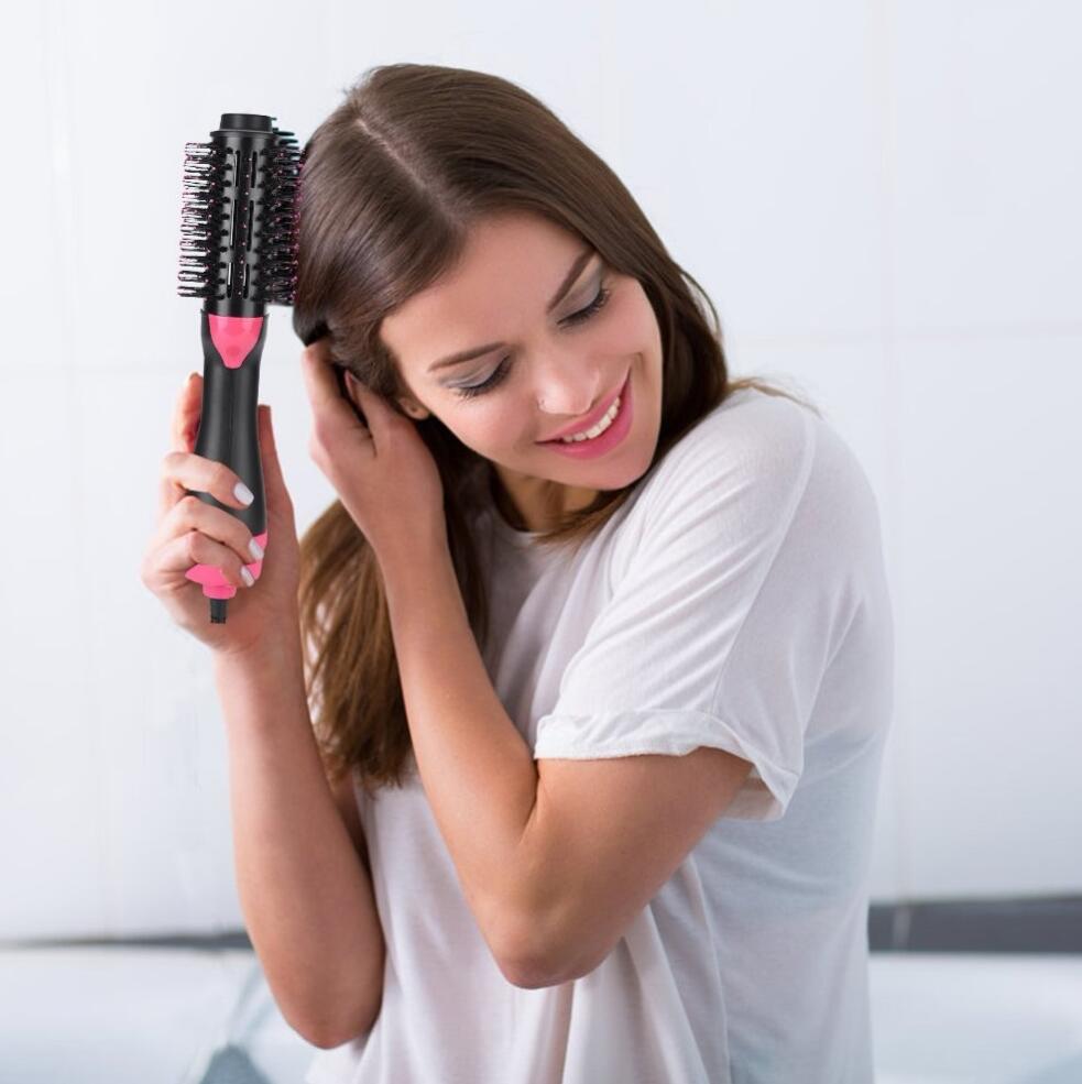 One-Step Electric Hair Dryer Comb Multifunctional Comb Straightener Hair Curling - Hair Brushes -  Trend Goods