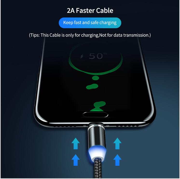 Magnetic LED charging cable 1m - Phone Cables -  Trend Goods