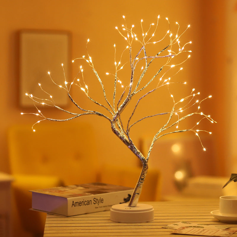 Tree Light Touch Switch Pearl Star Night Light - Home Decor -  Trend Goods