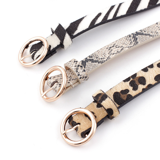 Fashion round button leopard zebra snake belt - Belts -  Trend Goods