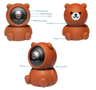 Bear Camera1080P Wifi IP Camera Auto Tracking IR Night Vision Home Security Camera - Wireless Cameras -  Trend Goods