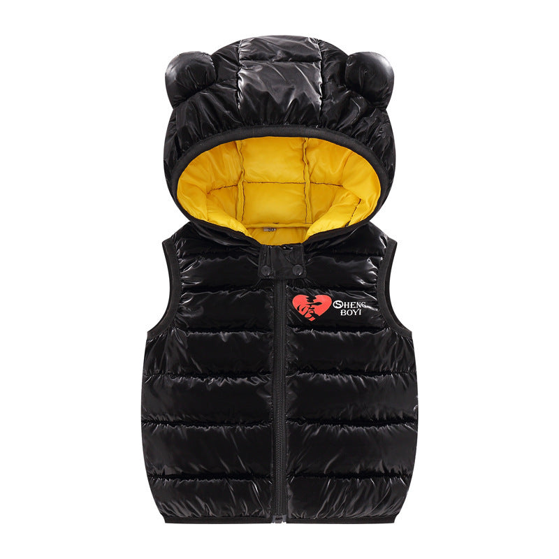 Autumn Kids Outerwear Hooded Sleeveless Warm Vest - Vests -  Trend Goods