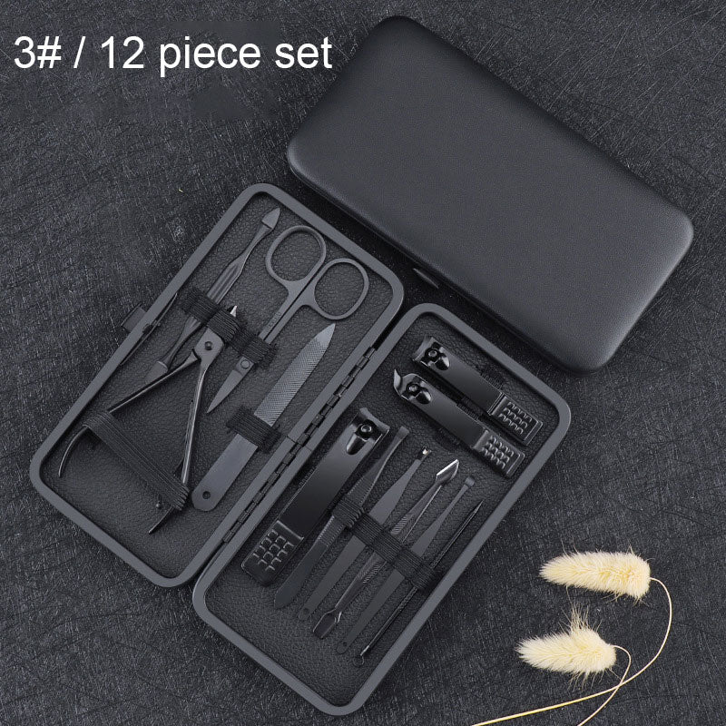 Black Stainless Steel Nail Clipper Tool Set - Nail Care Sets -  Trend Goods